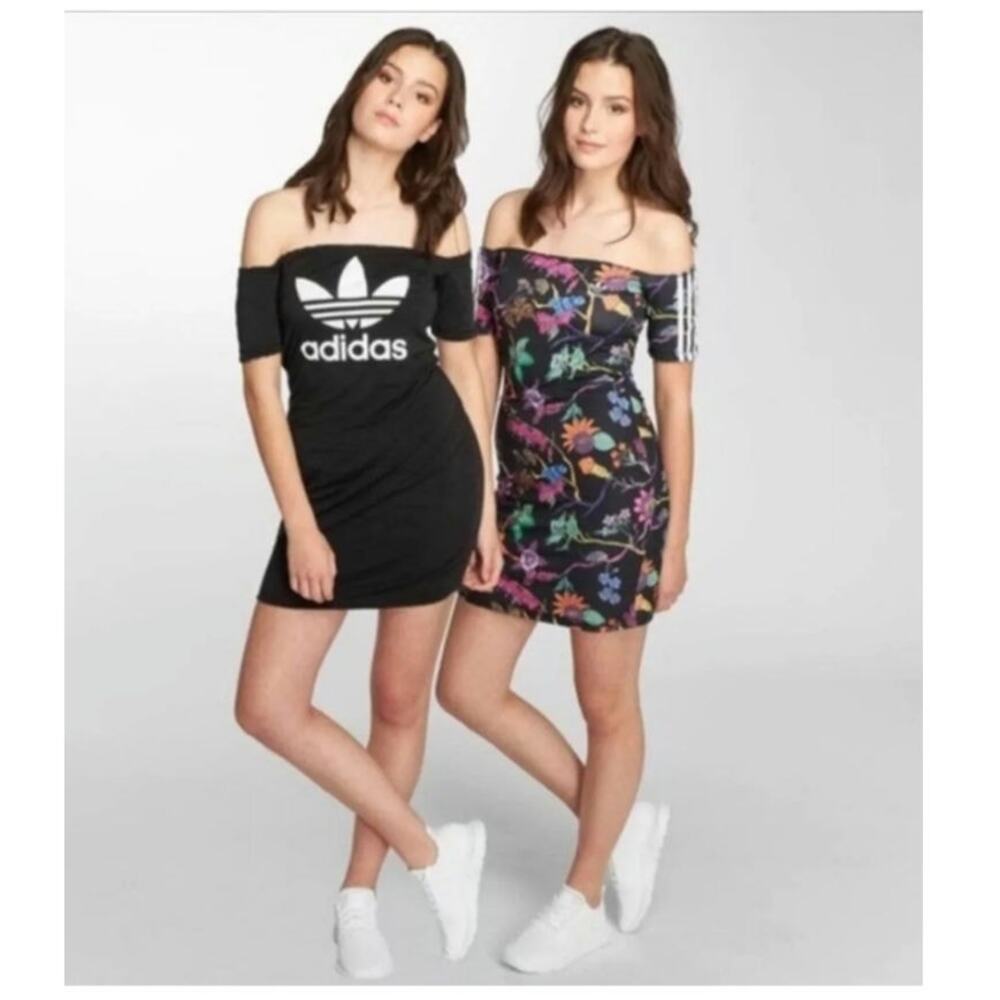 Adidas Poisonous Garden Reversible Logo Dress size 12 retro